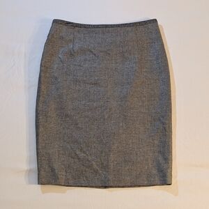 Louben Gray Wool Blend Midi Pencil Skirt Size 8 Made in Canada